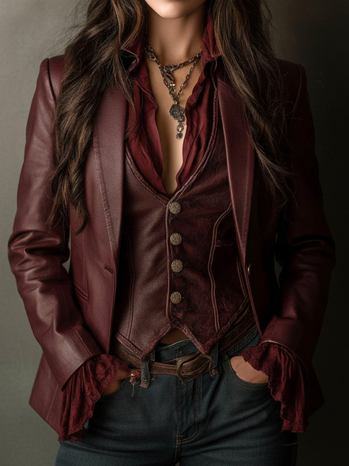 Burgundy Blazer