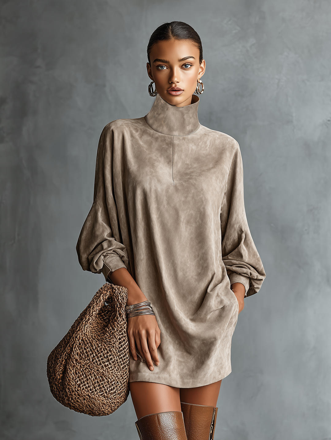 Suede Mini Dress