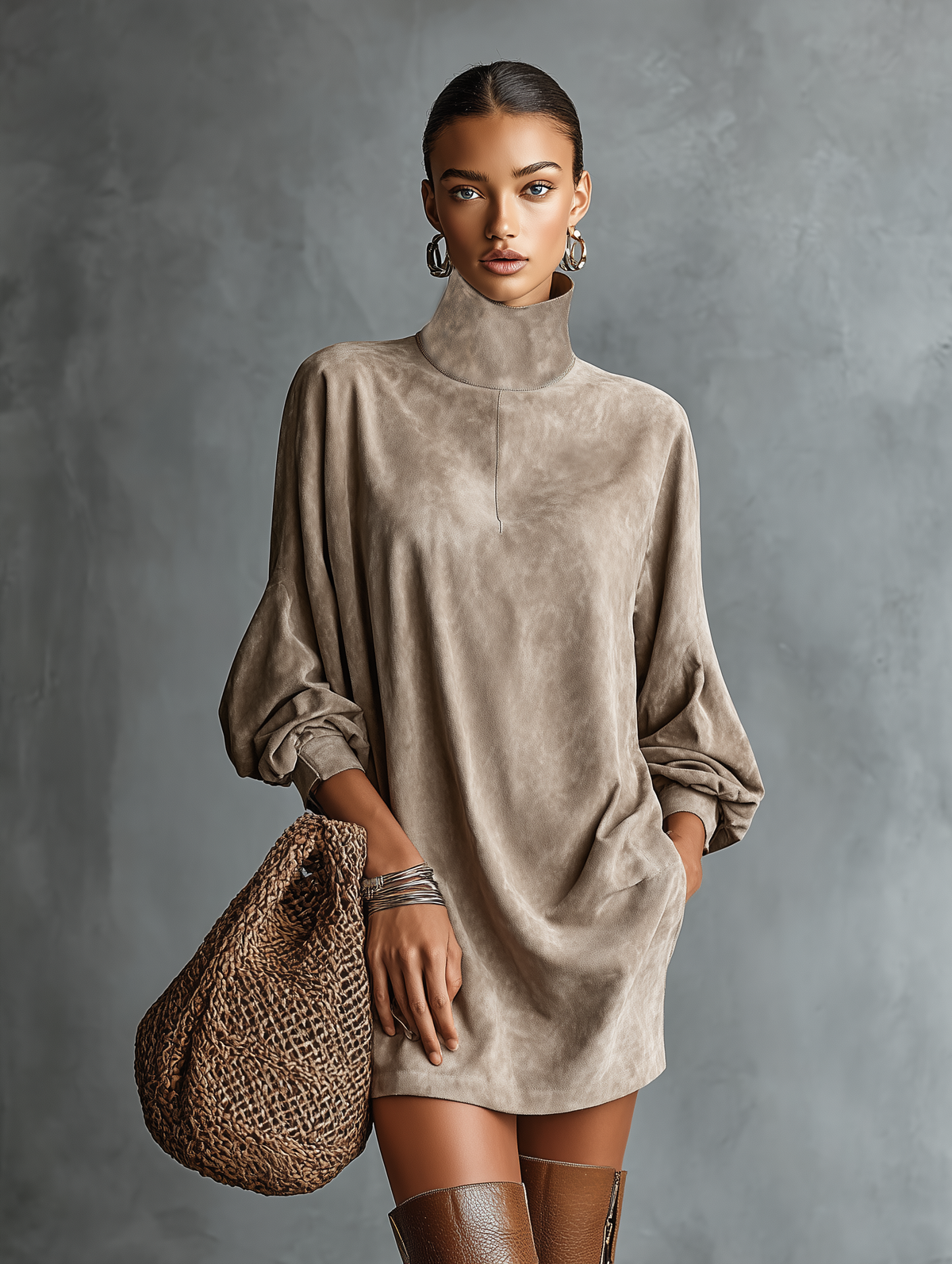 Suede Mini Dress