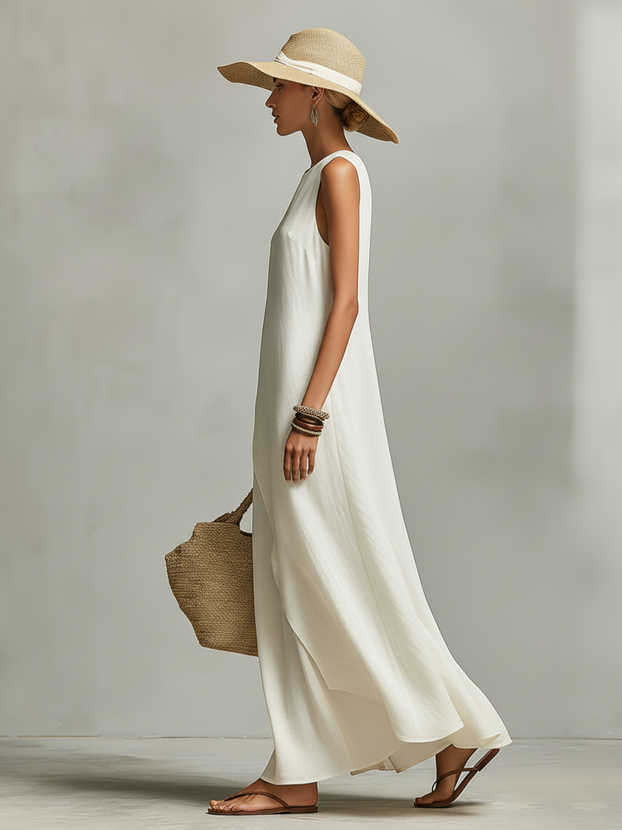Ivory Linen Dress