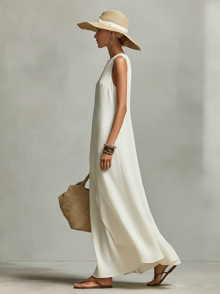 Ivory Linen Dress