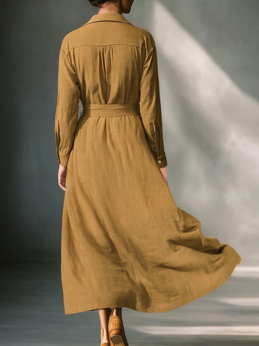 Mia Linen Midi Dress