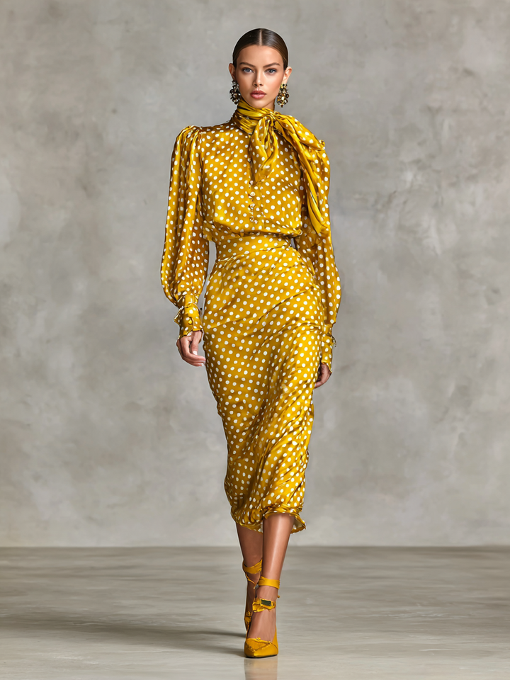 Satin Polka Dot Set