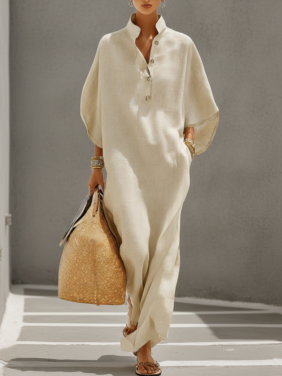 Oatmeal Linen Dress