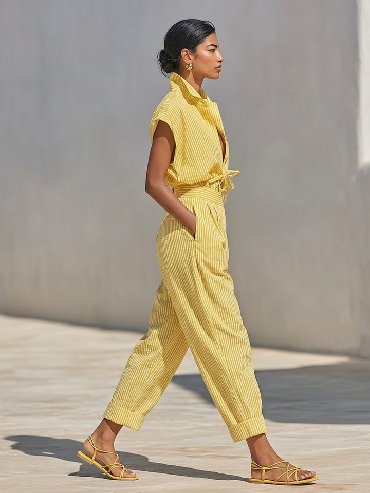 Lemon Stripe Co-Ord