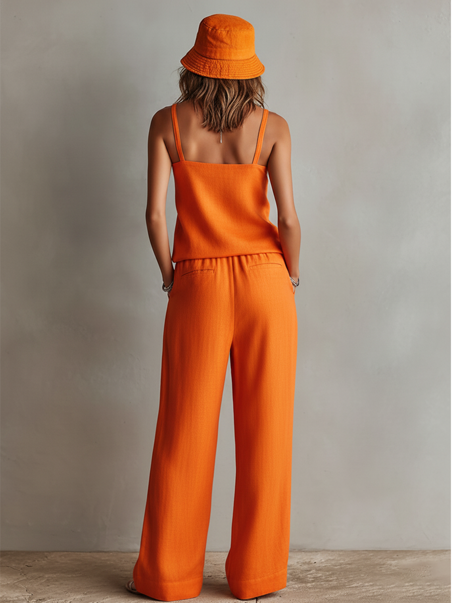 Orange Linen Set