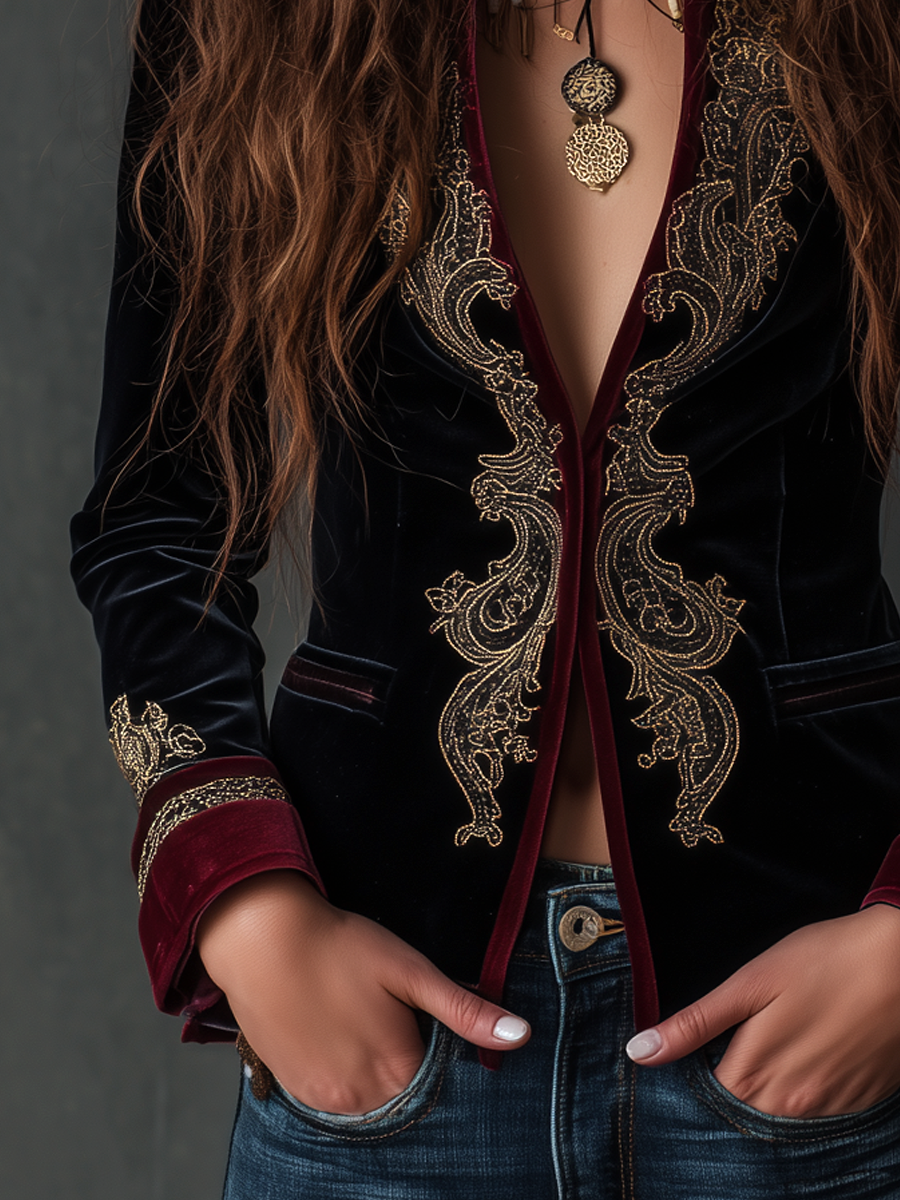 Baroque Velvet Blazer