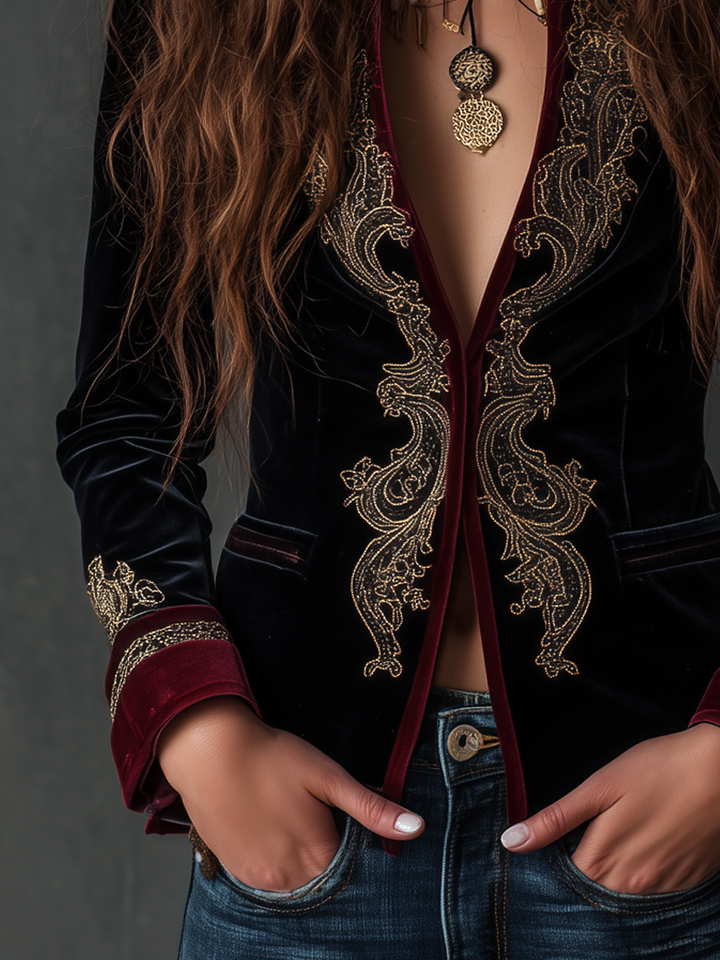 Baroque Velvet Blazer