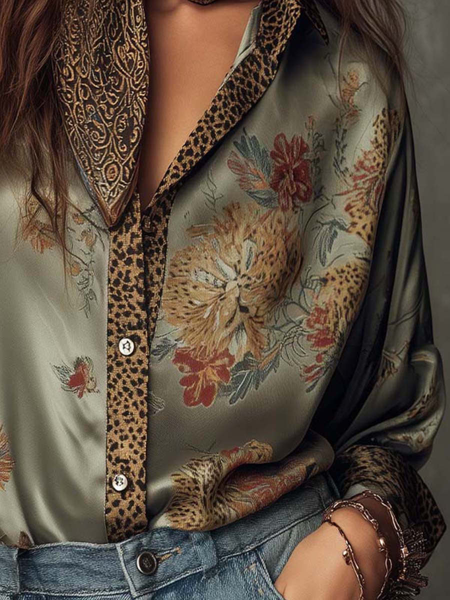 Satin Floral Shirt