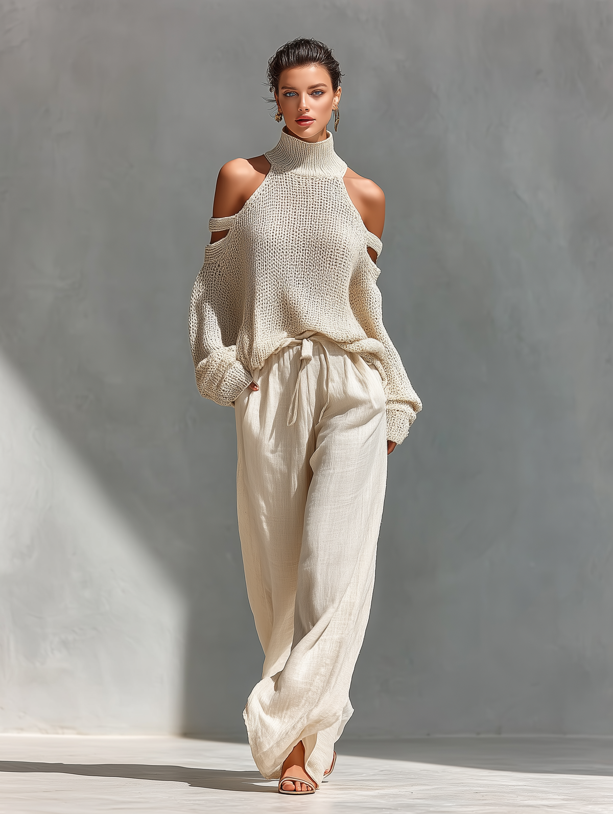 Beige Knit Set