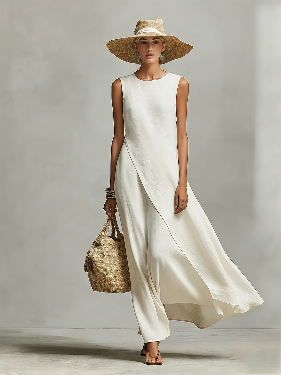 Ivory Linen Dress