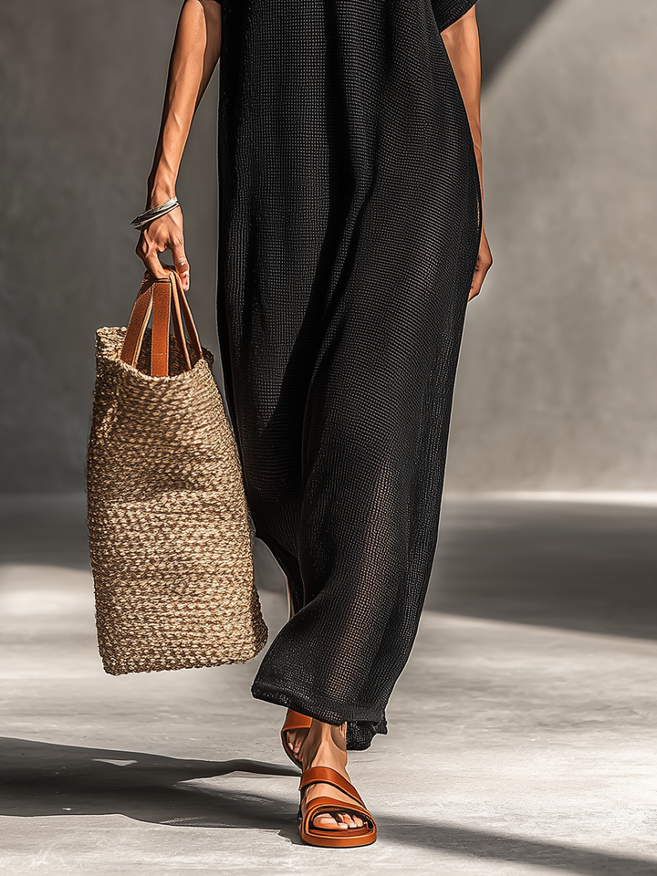 Sheer Knit Maxi Dress