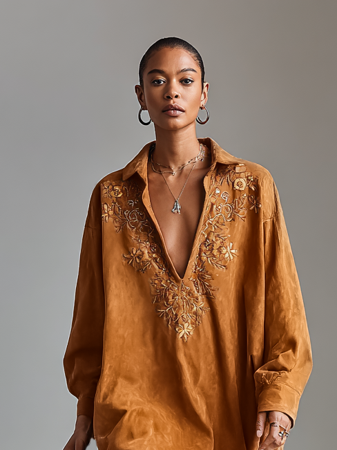 Suede Midi Dress