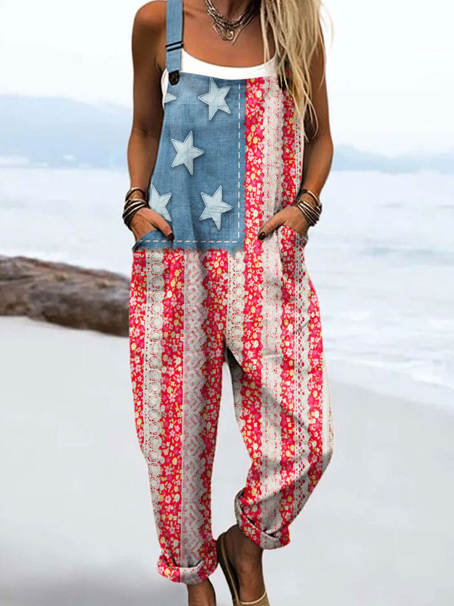 Victoria Star Stripe Jumpsuit