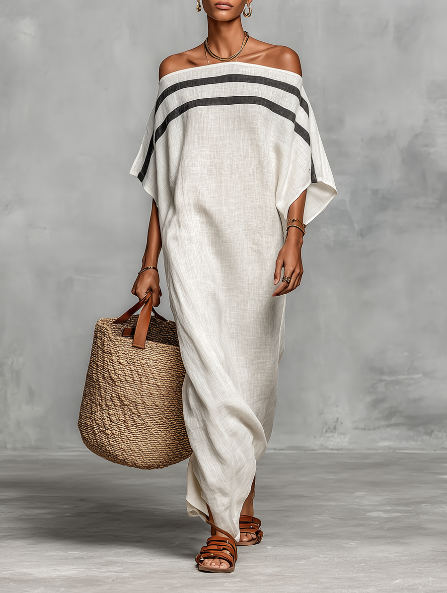 Linen Blend Maxi Dress