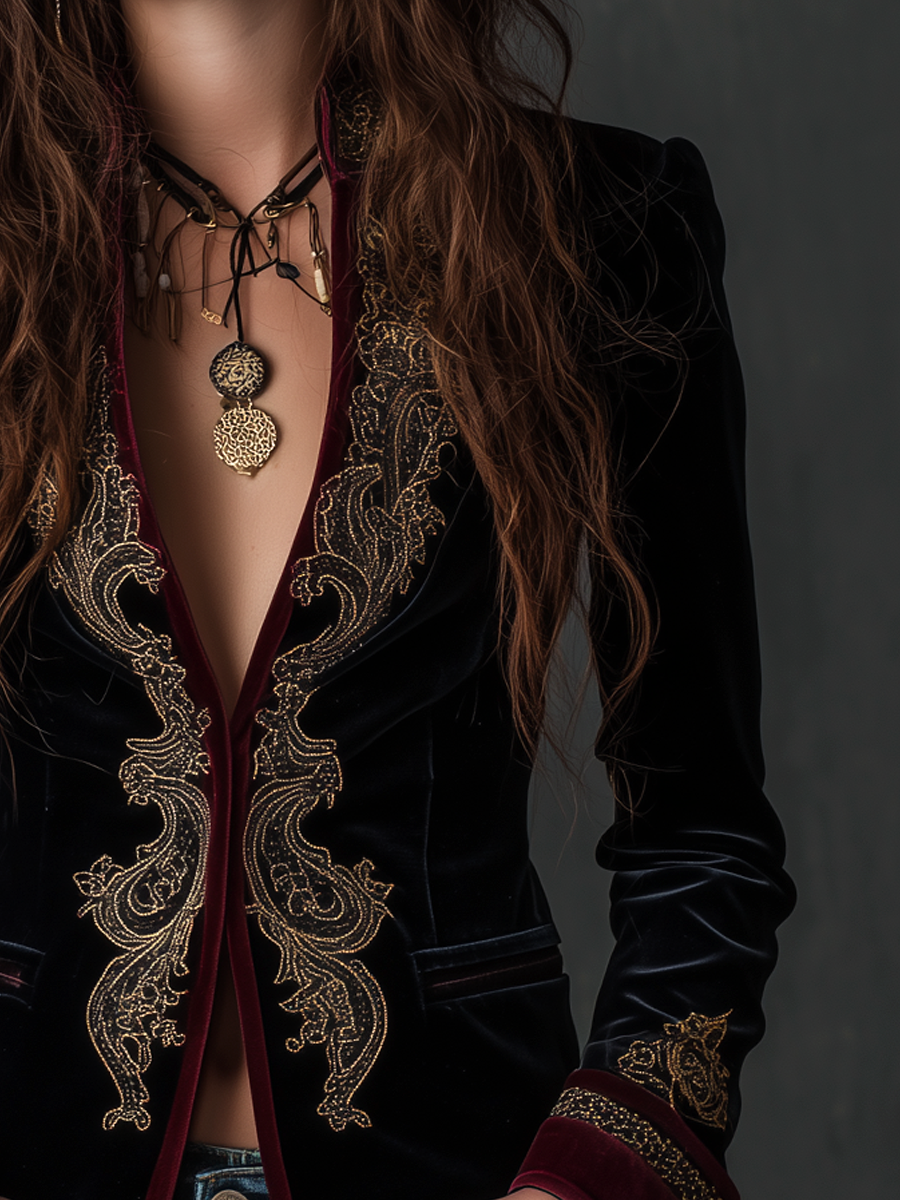 Baroque Velvet Blazer
