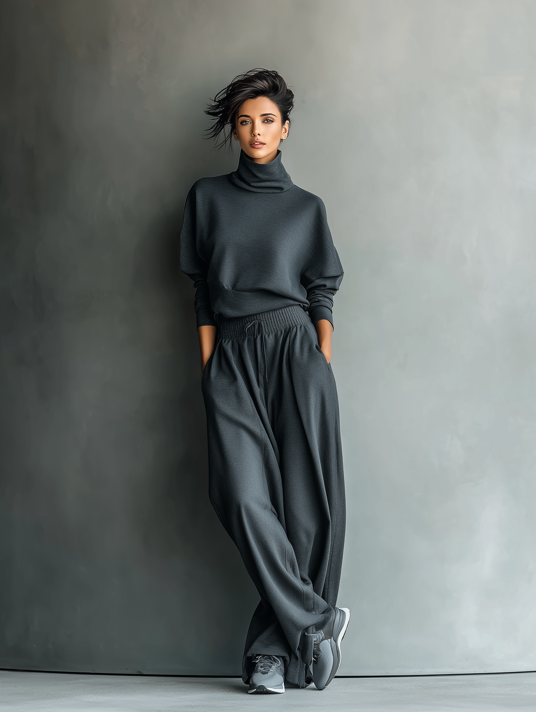 Charcoal Turtleneck Set