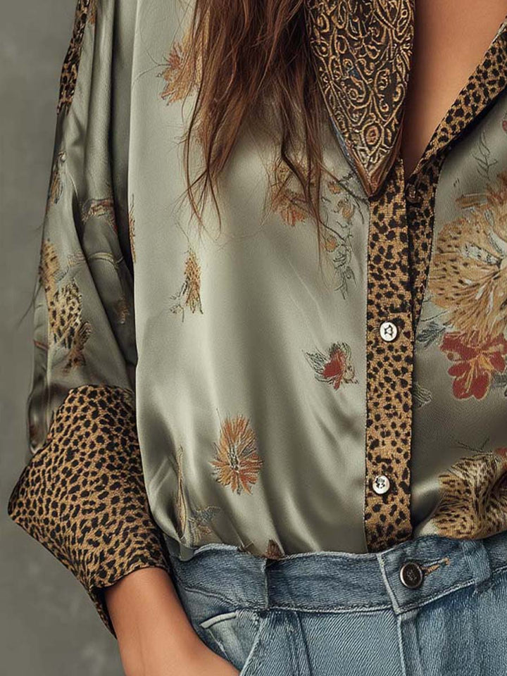 Satin Floral Shirt