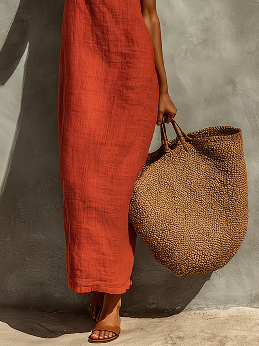 Red Cotton Dress