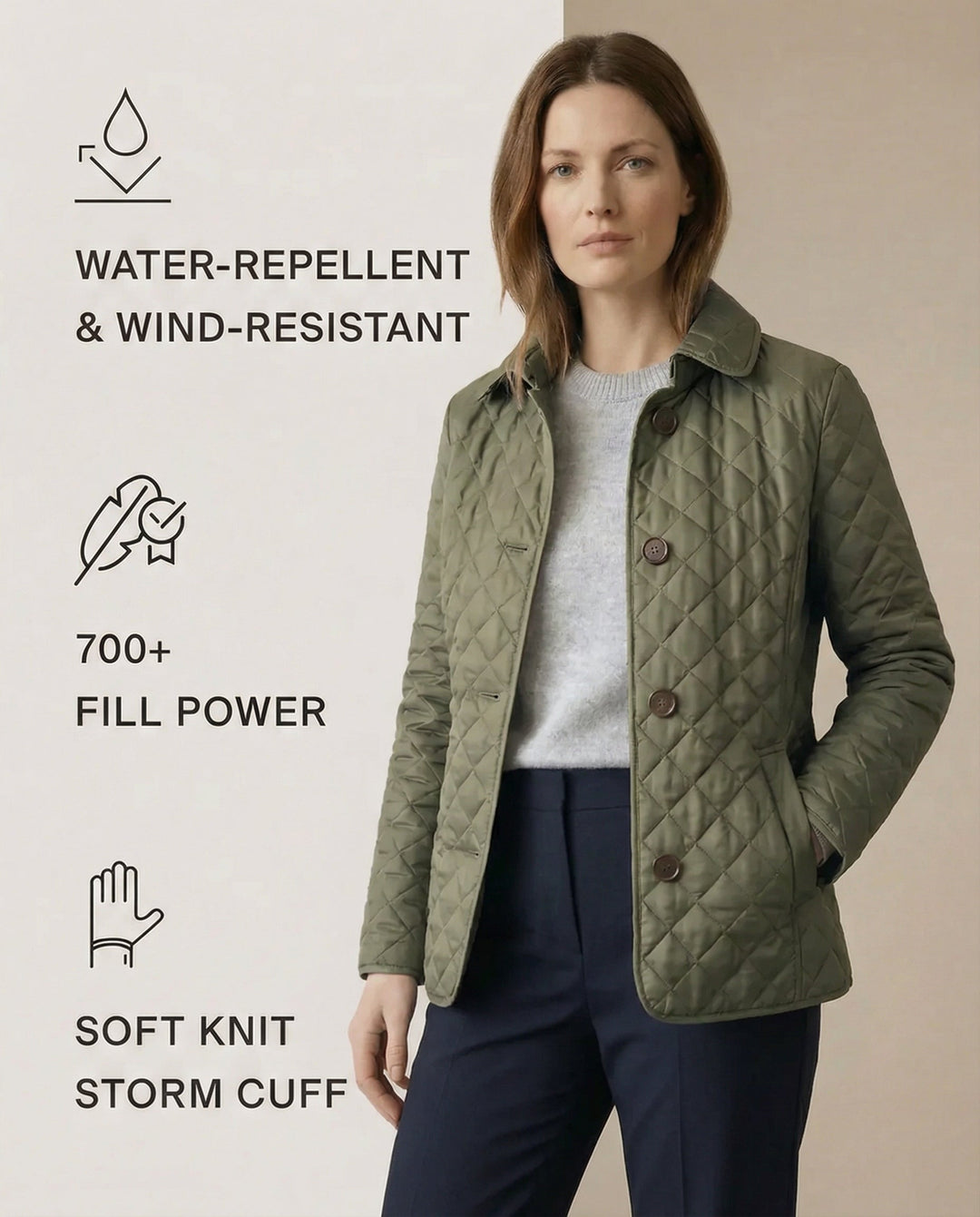 Olive Quilted Jacket