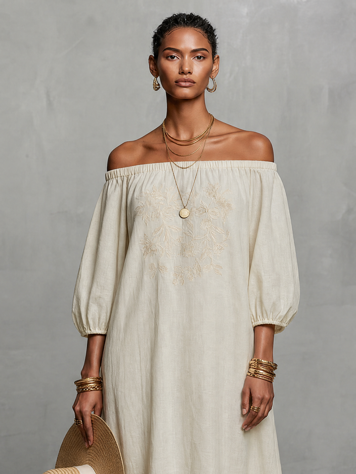 Off-the-Shoulder Maxi Dress