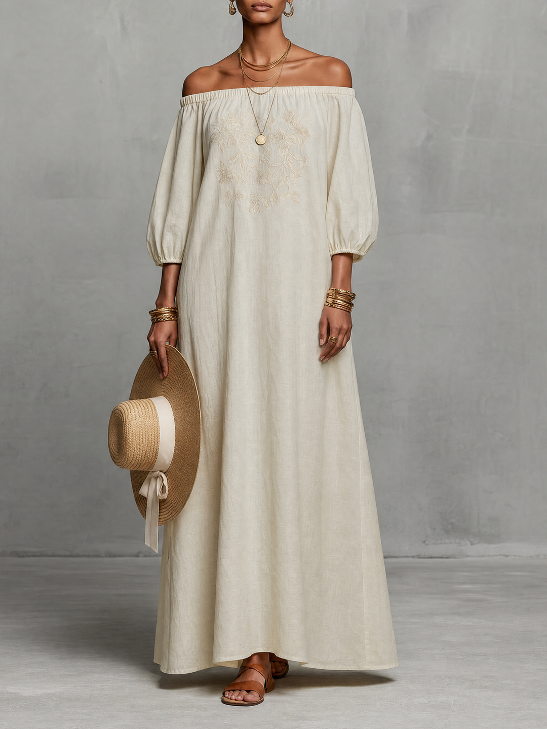 Off-the-Shoulder Maxi Dress