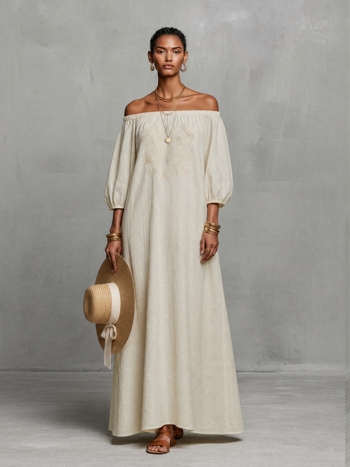 Off-the-Shoulder Maxi Dress