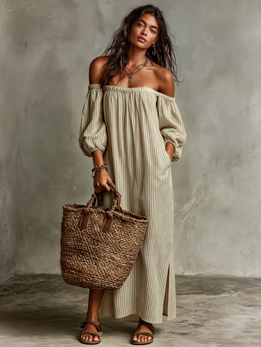 Off-Shoulder Maxi Dress
