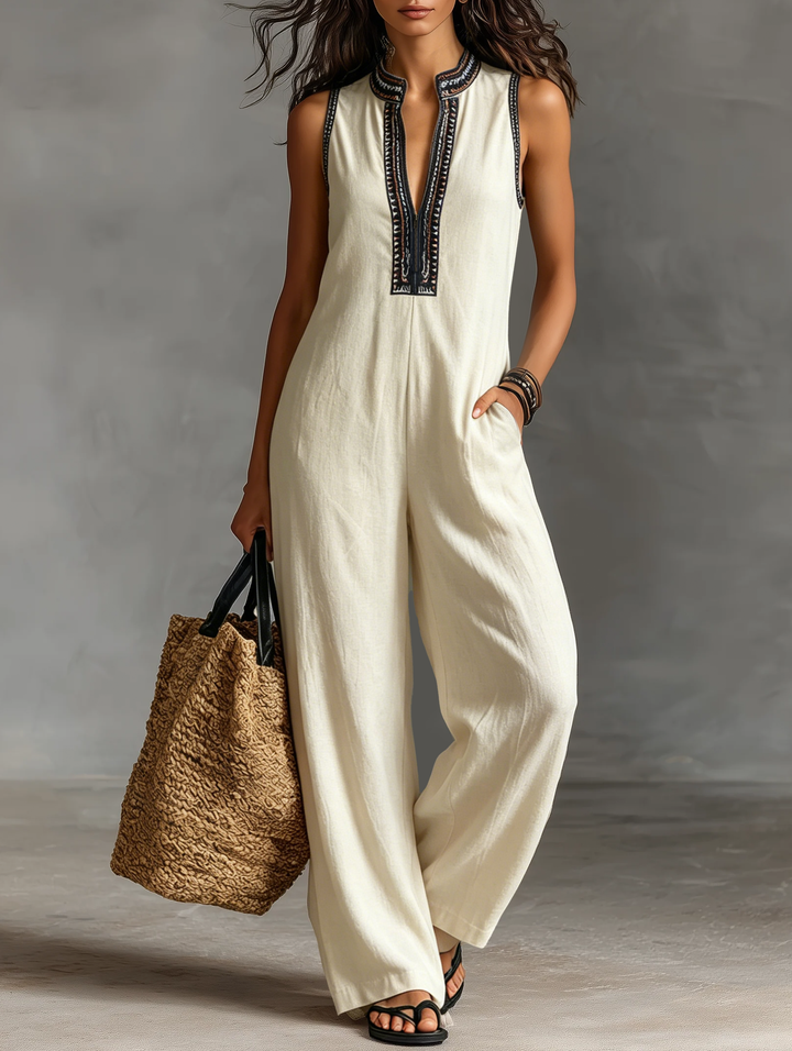 Linen Blend Jumpsuit