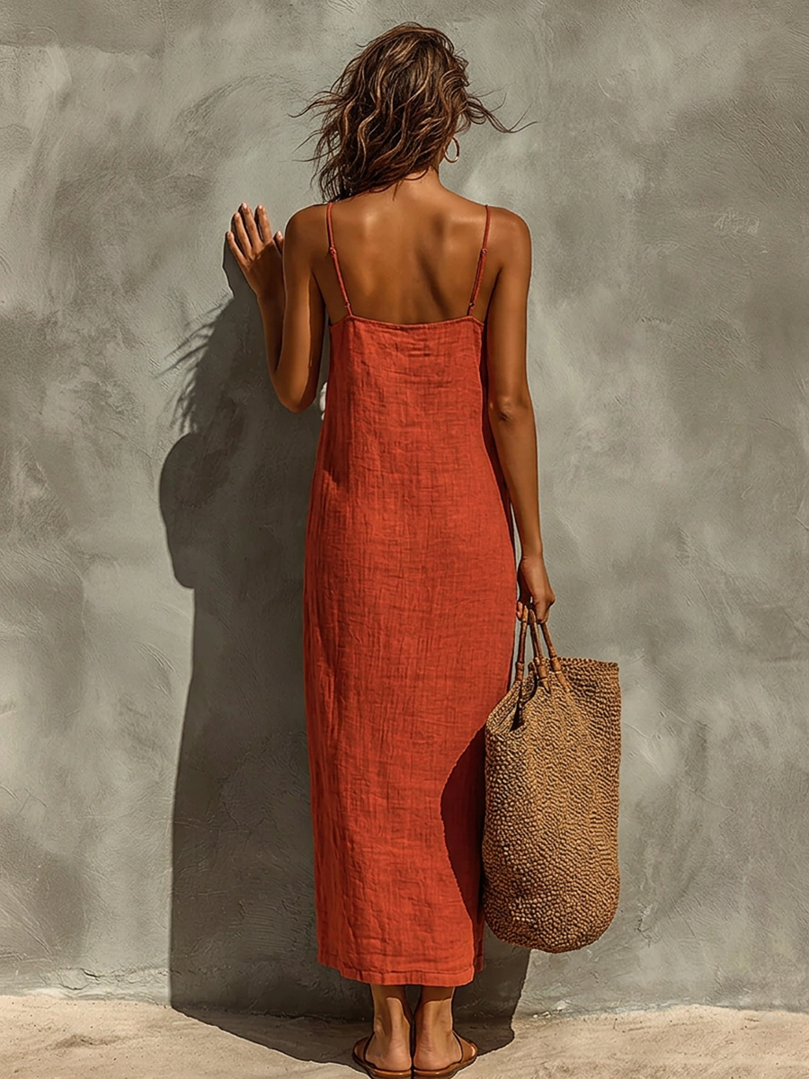 Red Cotton Dress