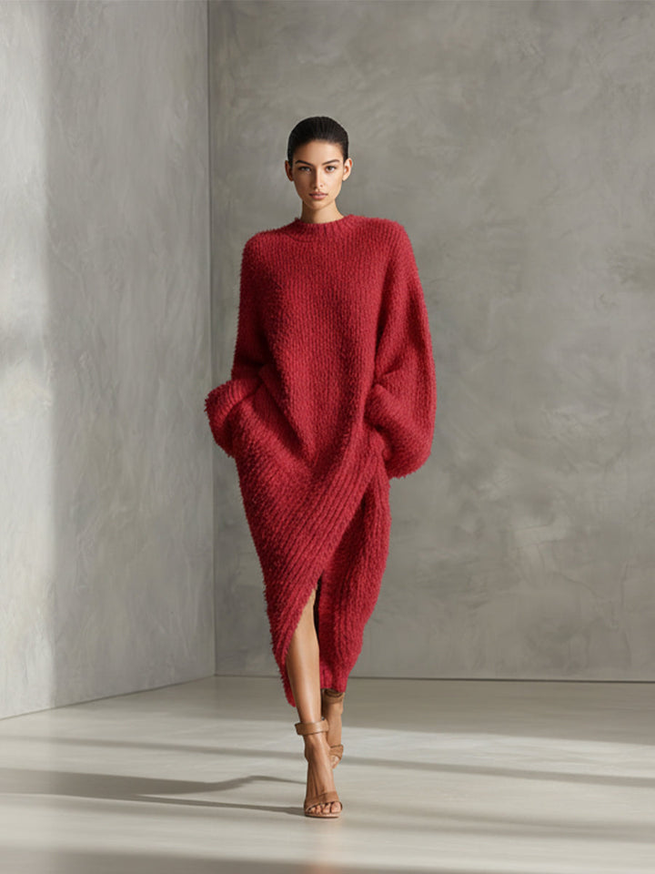 Mink Knit Midi Dress